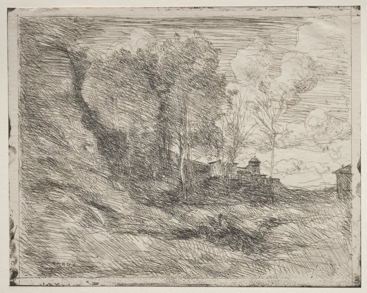 Suvenýr z Ostie od Jean Baptiste Camille Corot