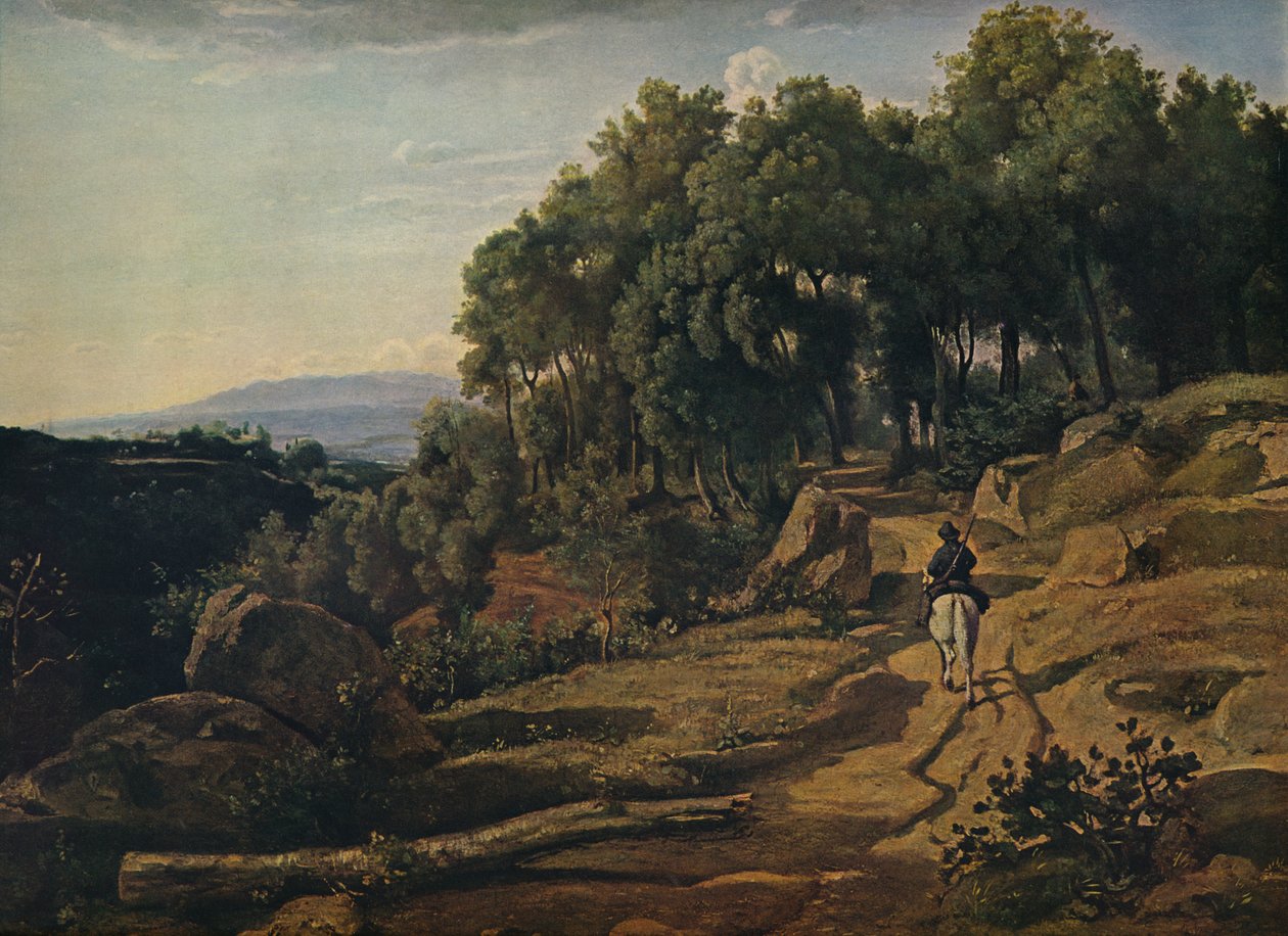 Pohled poblíž Volterry, 1838 od Jean Baptiste Camille Corot