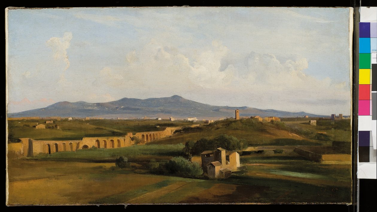 Akvadukt na římském venkově od Jean Baptiste Camille Corot