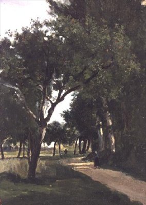 Avenue in the Woods, poblíž Chaville, c.1824 od Jean Baptiste Camille Corot