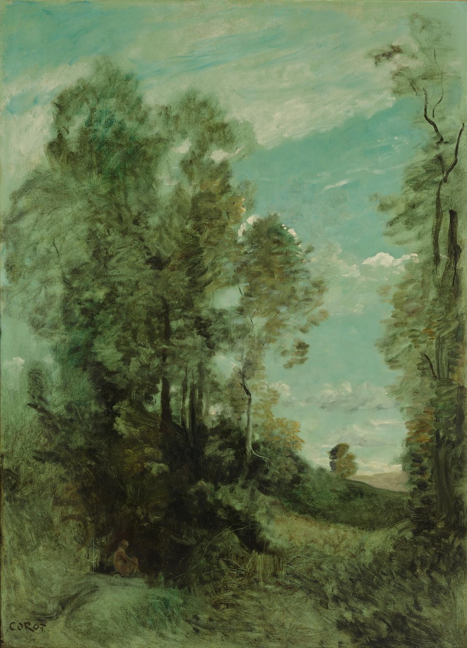 Krajina stromů (ráno) od Jean Baptiste Camille Corot