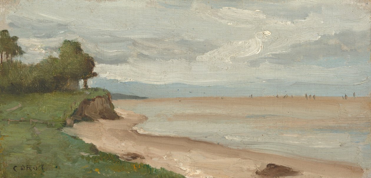 Pláž poblíž Etretat, c. 1872. od Jean Baptiste Camille Corot