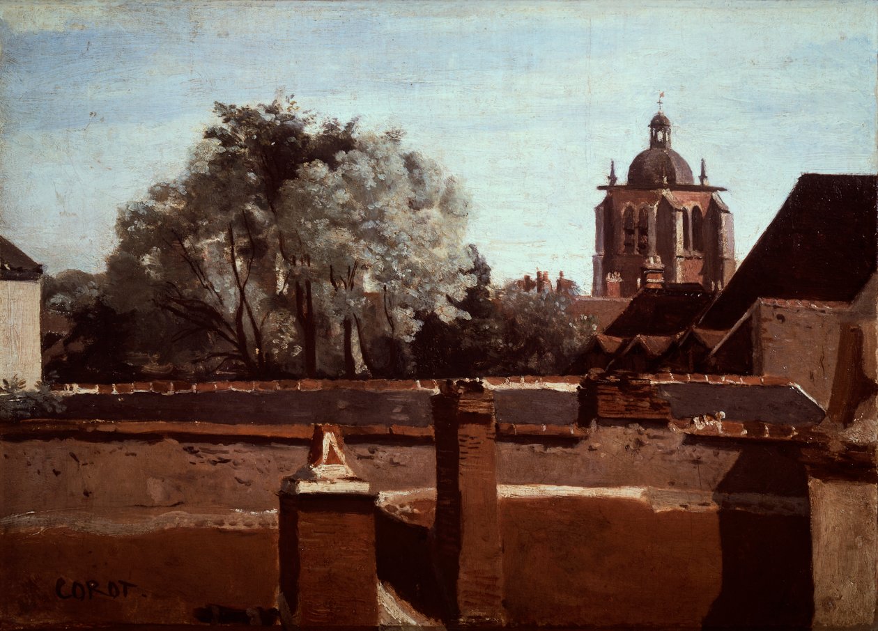 Zvonice kostela Saint Paterne v Orleans od Jean Baptiste Camille Corot