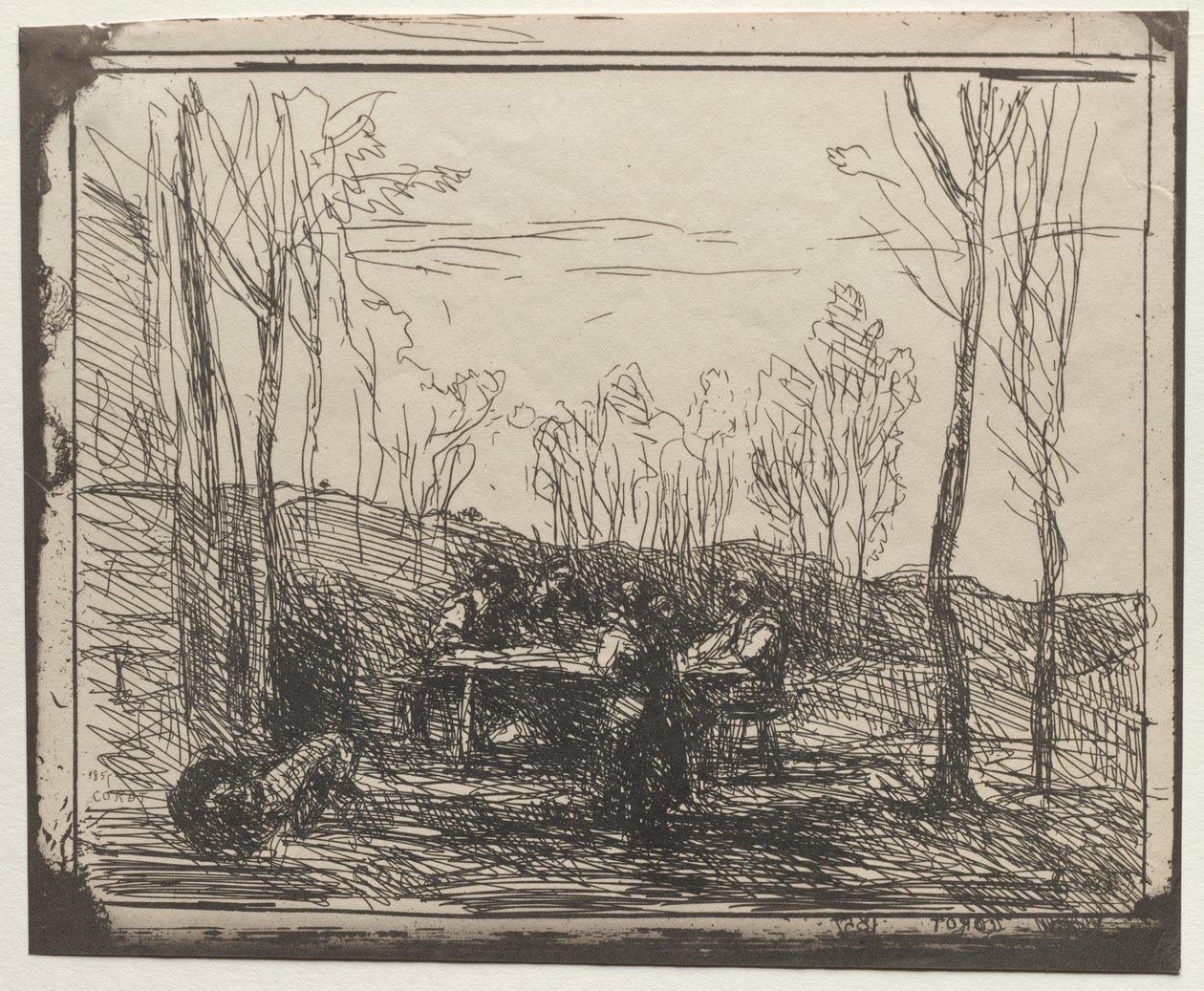 Snídaně v Glade od Jean Baptiste Camille Corot