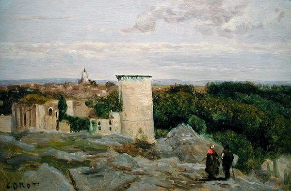 Hrad Falaise, kolem roku 1846 (olej na plátně) od Jean Baptiste Camille Corot