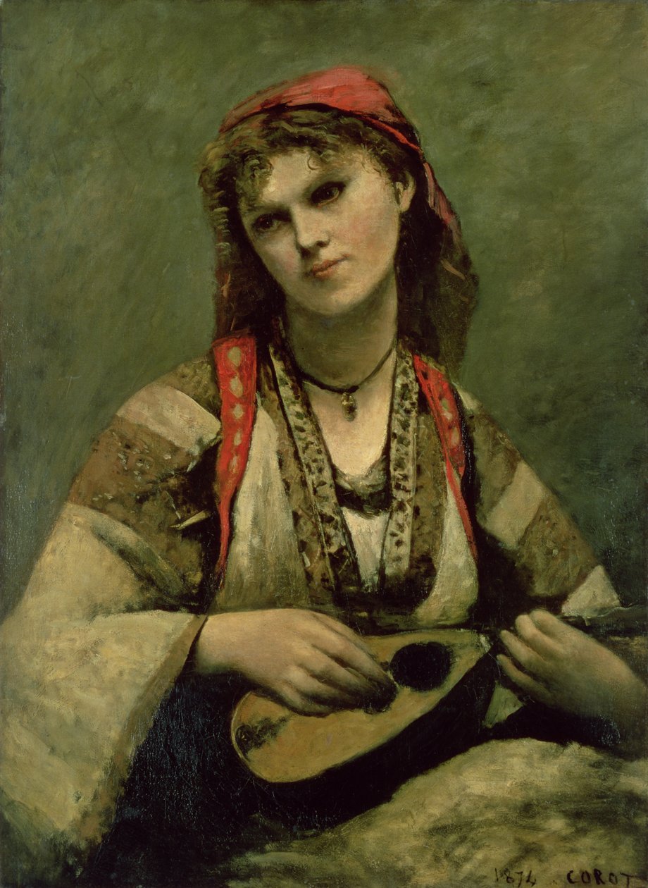 Christine Nilson (1843-1921) aneb Čech s mandolínou od Jean Baptiste Camille Corot
