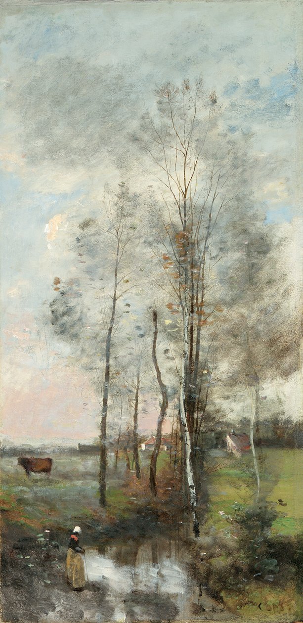 Háj z olše a břízy, 1865-70 od Jean Baptiste Camille Corot