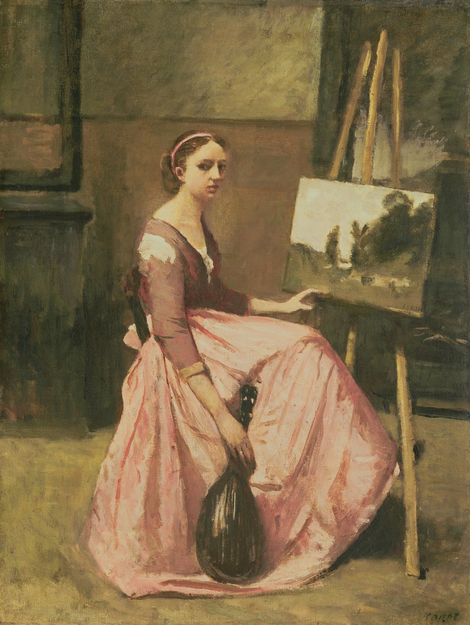 Corotovo studio, kolem roku 1860 od Jean Baptiste Camille Corot