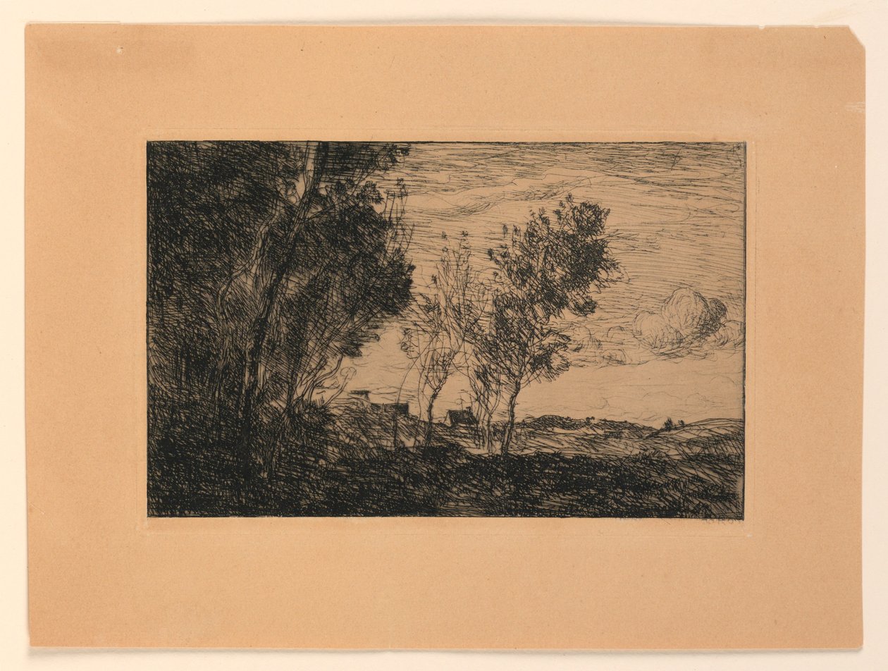 In the Dunes: Suvenýr z lesů v Hauge od Jean Baptiste Camille Corot