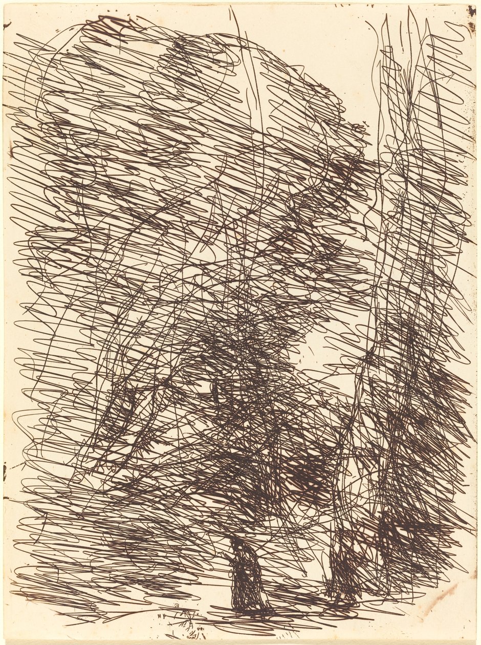 Snílek pod vysokými stromy od Jean Baptiste Camille Corot
