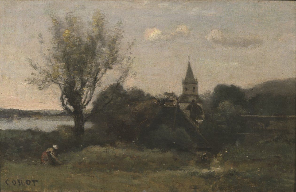 Ennery poblíž Auvers od Jean Baptiste Camille Corot