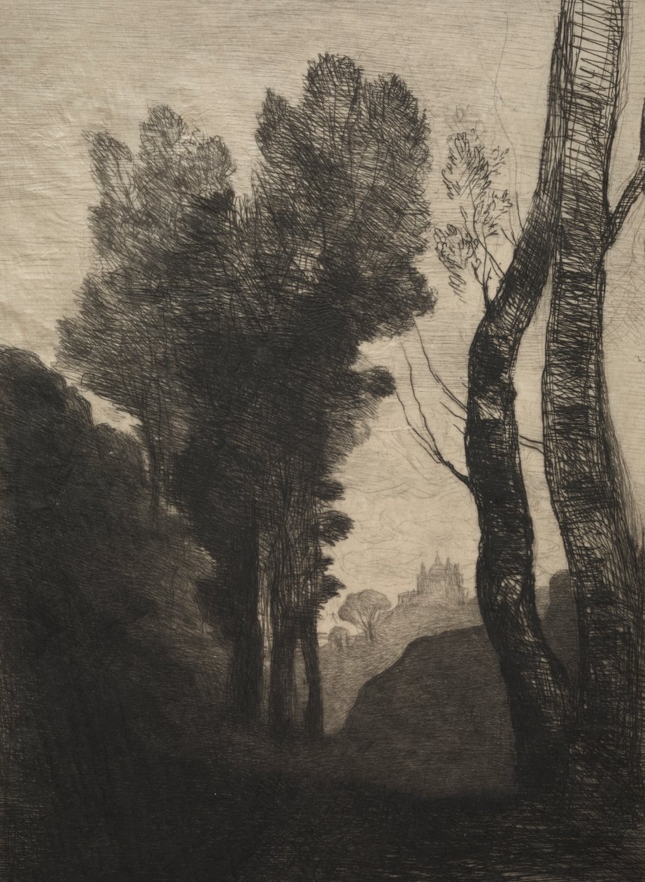 Okolí Říma od Jean Baptiste Camille Corot