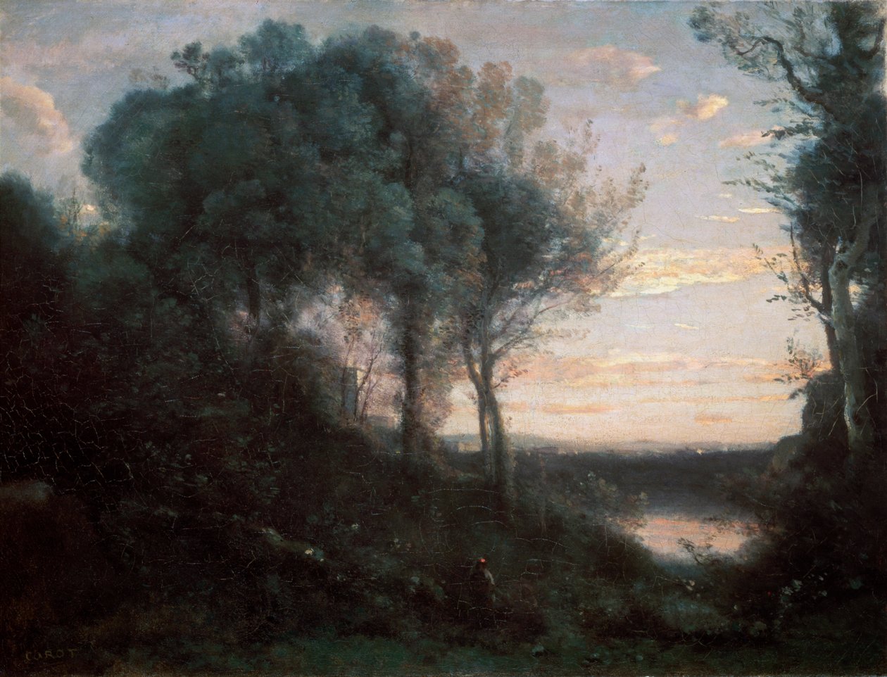 Večer, 1850-1860. od Jean Baptiste Camille Corot