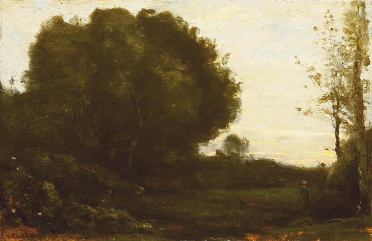 Večer v údolí od Jean Baptiste Camille Corot
