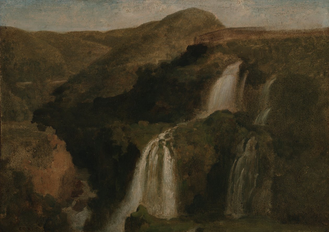 Vodopády Tivoli od Jean Baptiste Camille Corot