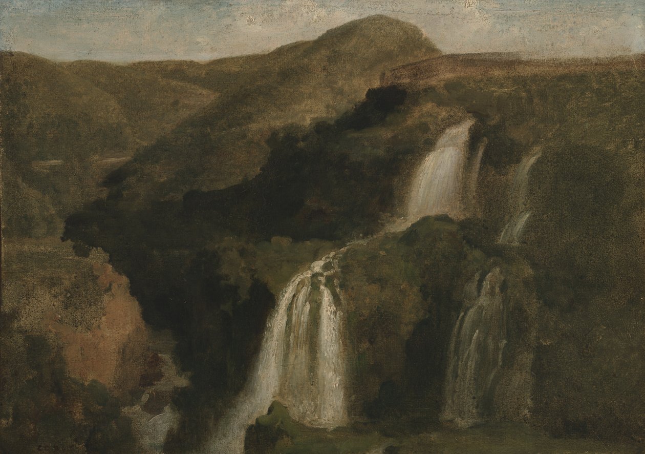 Vodopády Tivoli od Jean Baptiste Camille Corot