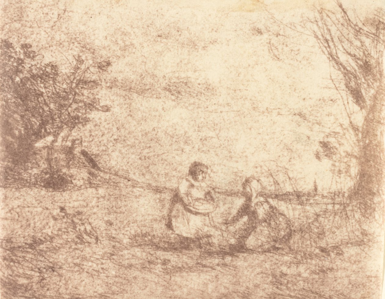Děti na farmě Děti na farmě, 1853. od Jean Baptiste Camille Corot