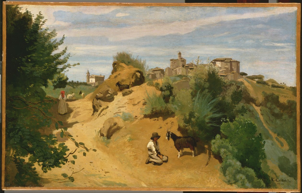 Francouzsky: Genzano Genzano od Jean Baptiste Camille Corot