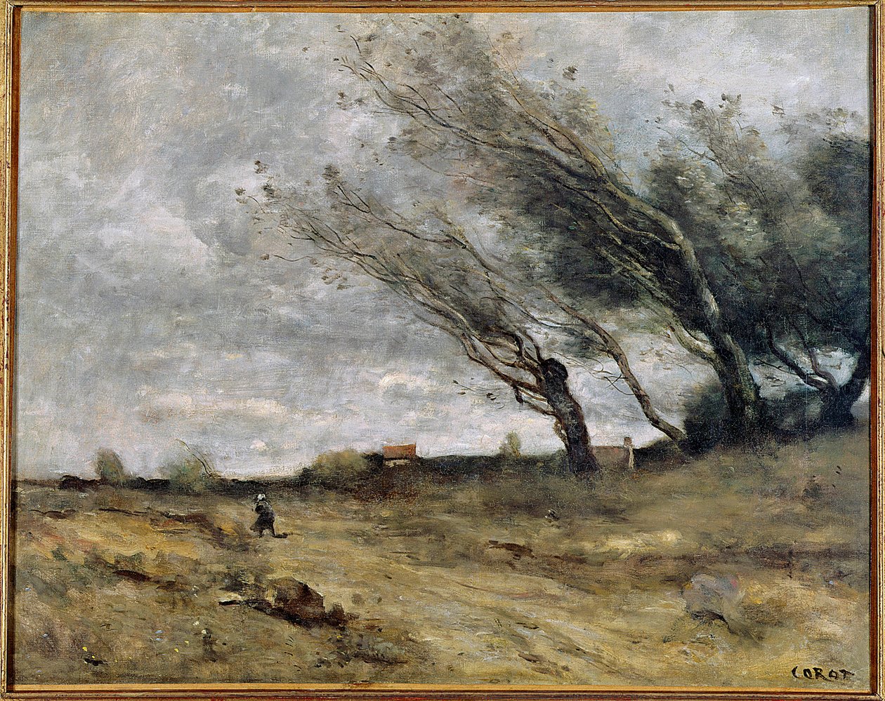Gale Painting od Camille Corot (1796-1875) 1870 Sun. 0,47 X 0,58 m Reims. Muzeum výtvarných umění od Jean Baptiste Camille Corot