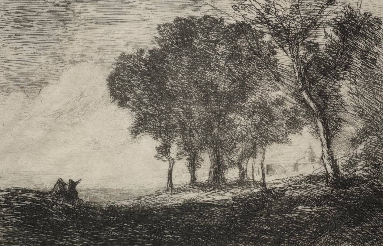 Italská krajina od Jean Baptiste Camille Corot