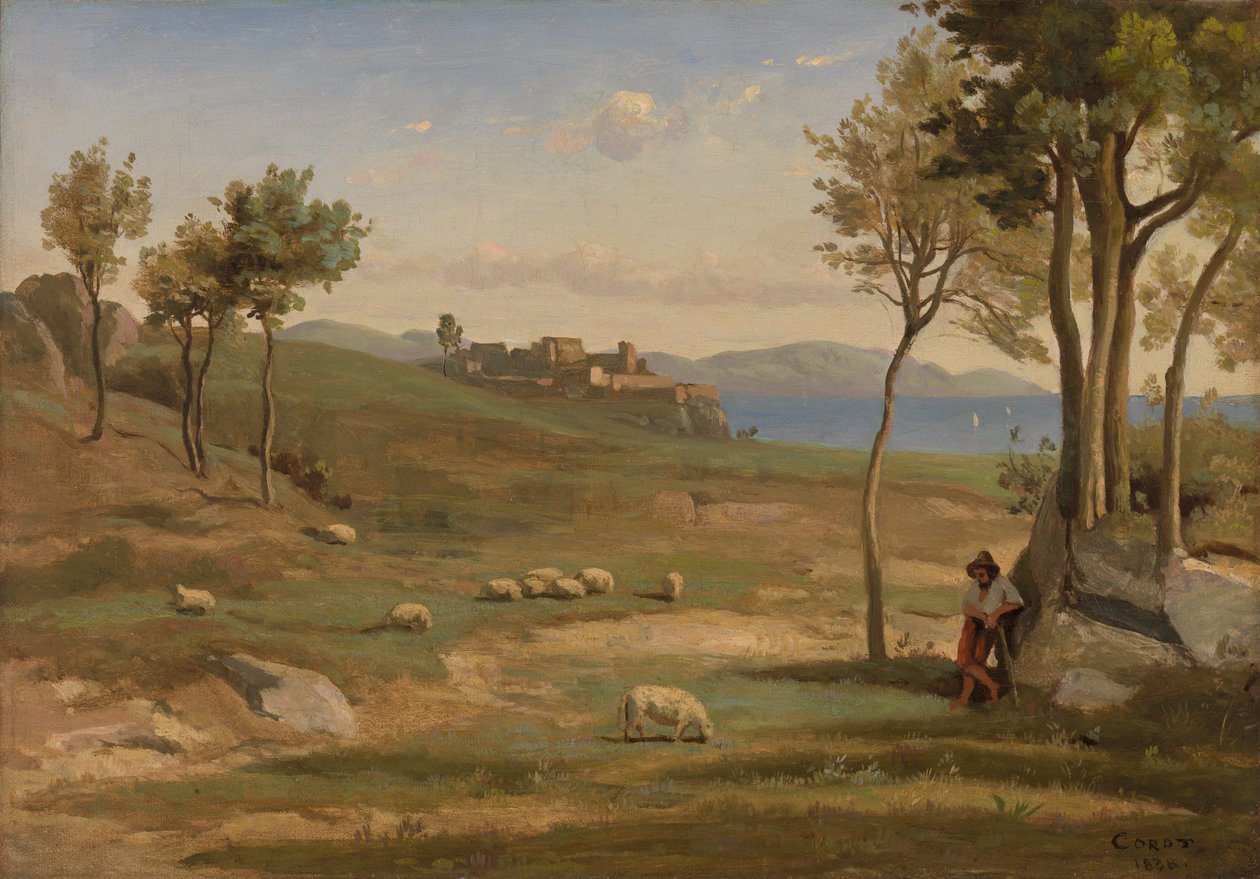 Italská krajina od Jean Baptiste Camille Corot