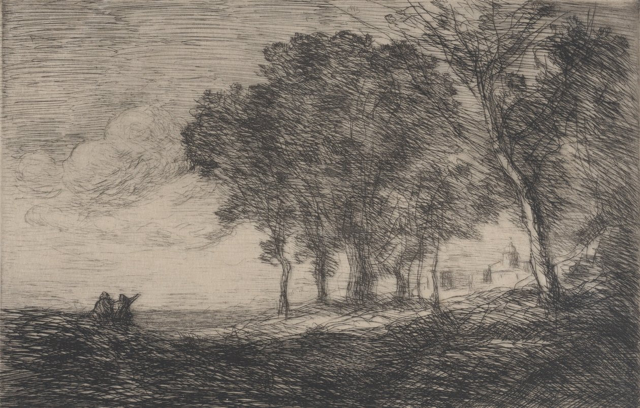 Italská krajina Italská krajina, ca. 1865. od Jean Baptiste Camille Corot