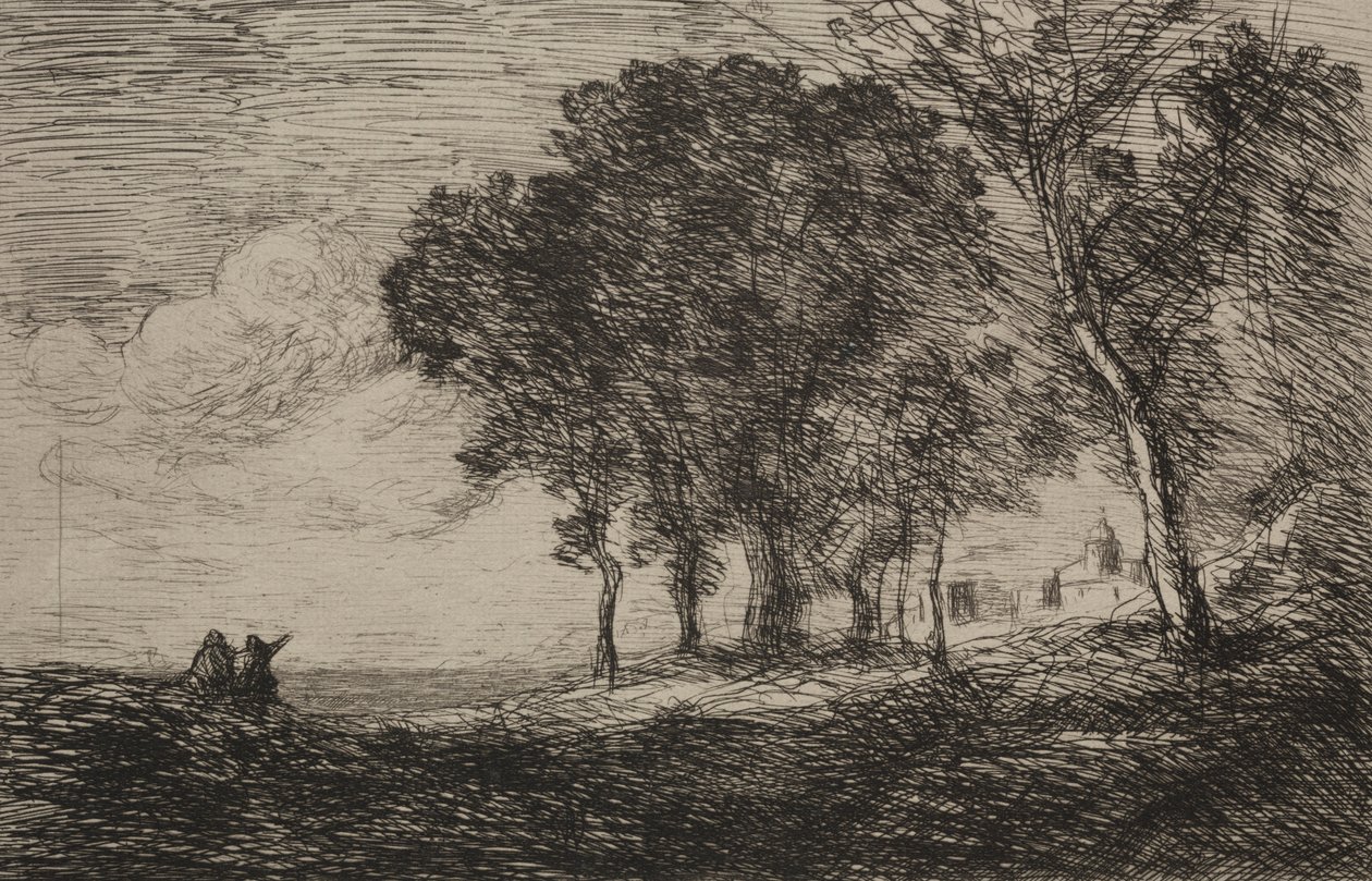 Italská krajina, c. 1865. od Jean Baptiste Camille Corot