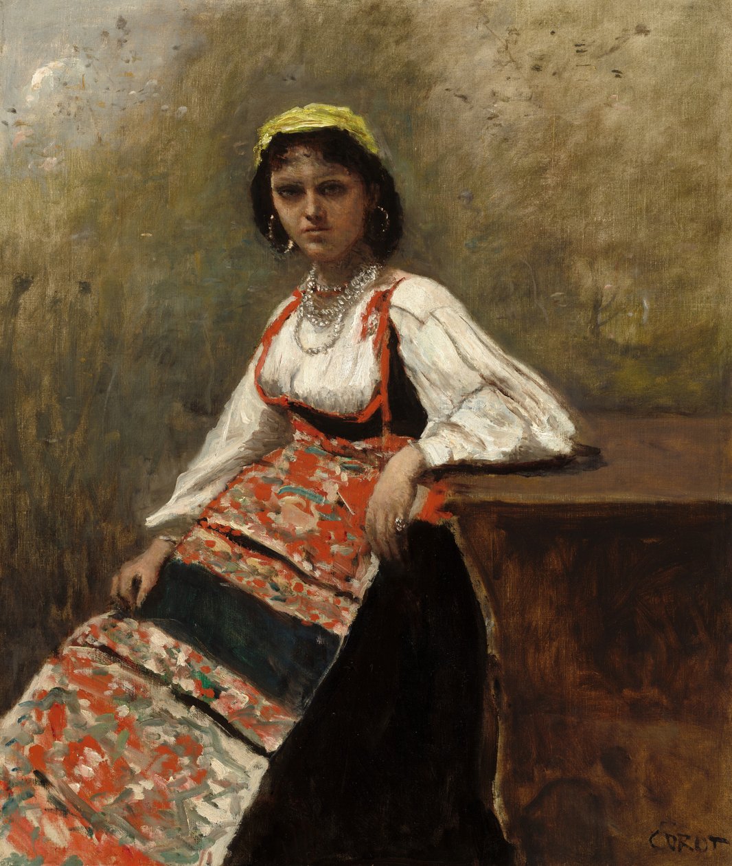Italka La Morieri, c. 1872. od Jean Baptiste Camille Corot