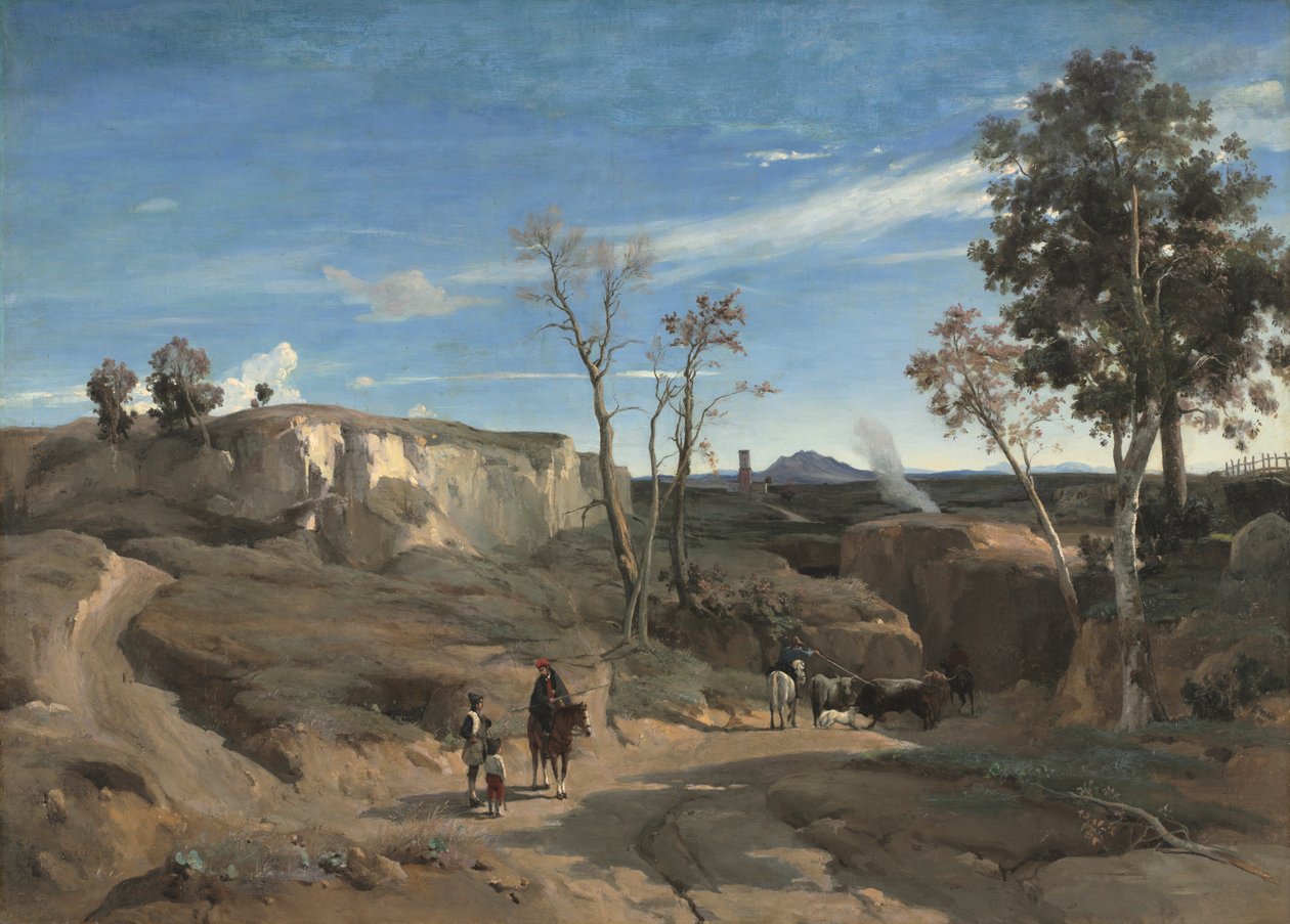 La Cervara, římská Campagna od Jean Baptiste Camille Corot