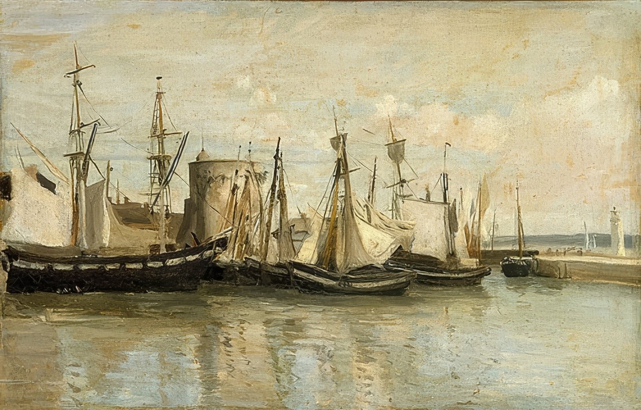 La Rochelle. Hafeneinfahrt. 1851 od Jean Baptiste Camille Corot