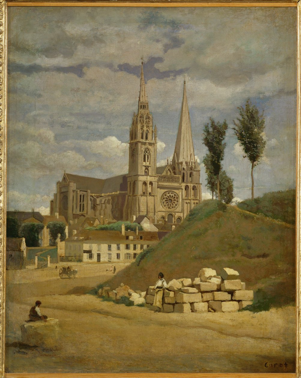 Katedrála v Chartres ... od Jean Baptiste Camille Corot