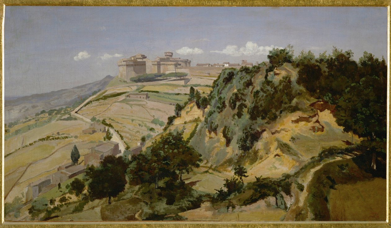 La citadelle de Volterra - citadela Volterra ... od Jean Baptiste Camille Corot