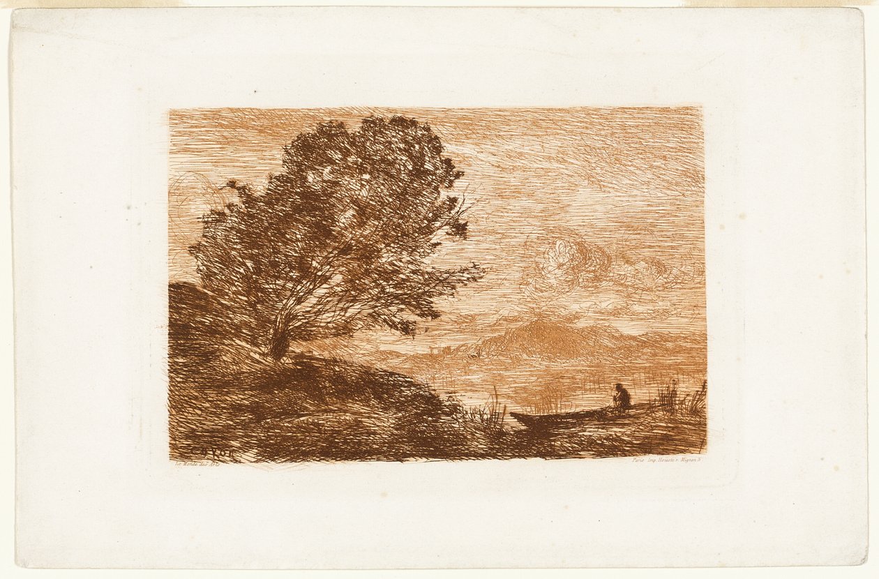 Jezero v Tyrolsku od Jean Baptiste Camille Corot