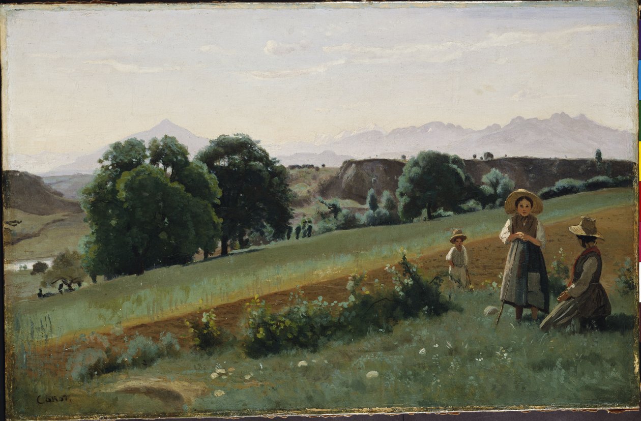 Krajina v Mornexu, kolem roku 1842 od Jean Baptiste Camille Corot