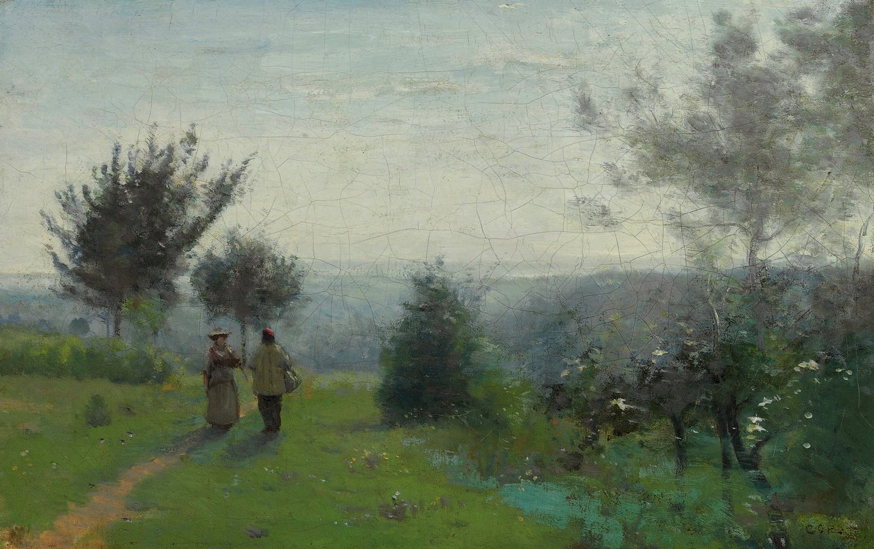 Jarní svítání od Jean Baptiste Camille Corot