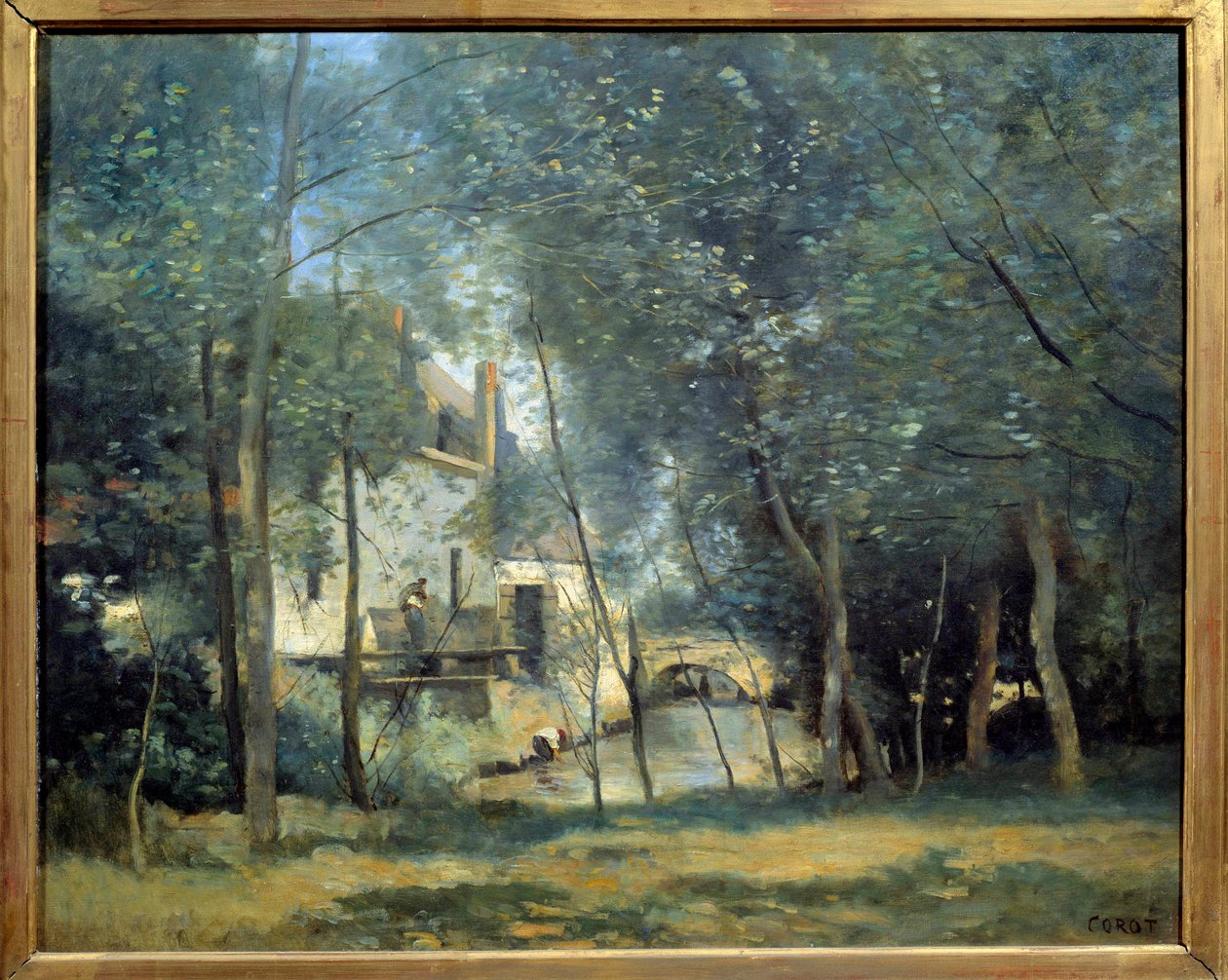 Le Moulin de Saint-Nicolas-Lez-Arras Obraz Camille Corot (1796-1875) 1874 Sun. 0,65x0,81 m Paříž, muzeum Orsay od Jean Baptiste Camille Corot