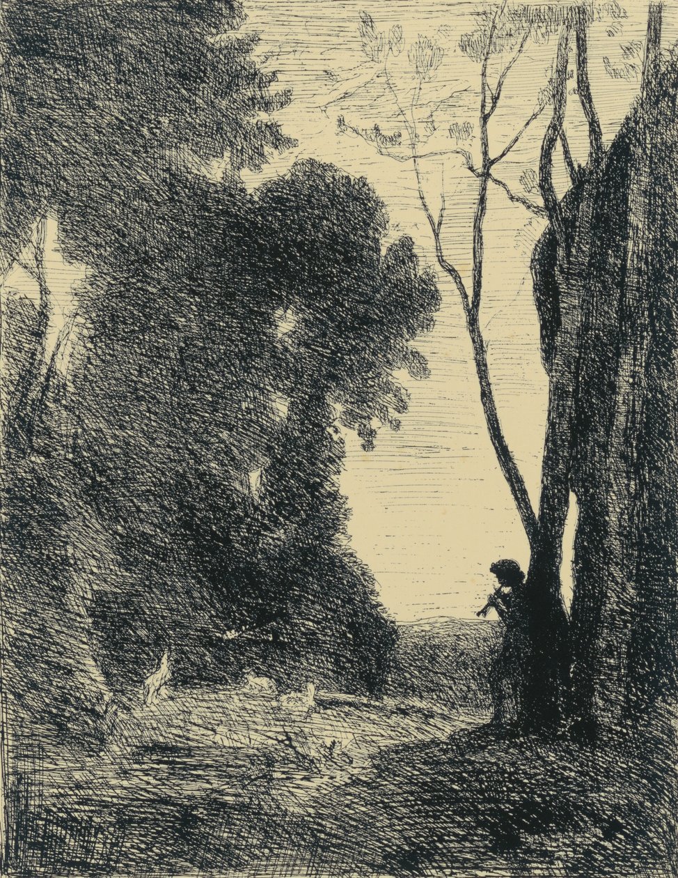 Le Petit Berger, 2em Planche od Jean Baptiste Camille Corot