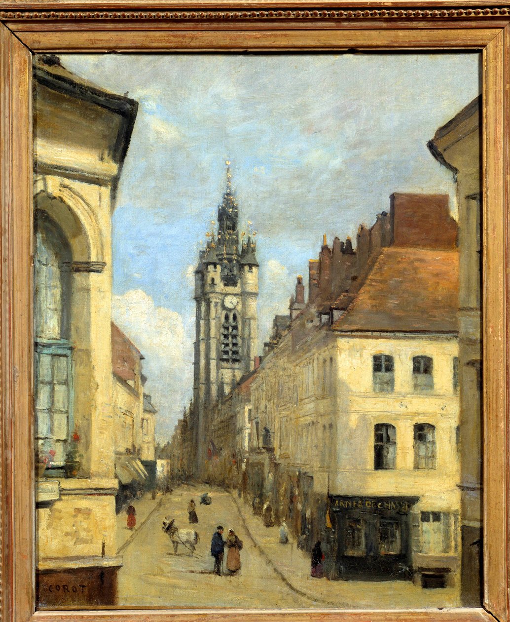 Obraz Zvonice v Douai od Camille Corot (1796-1875) 1871 Sun. 0,46x0,38m od Jean Baptiste Camille Corot