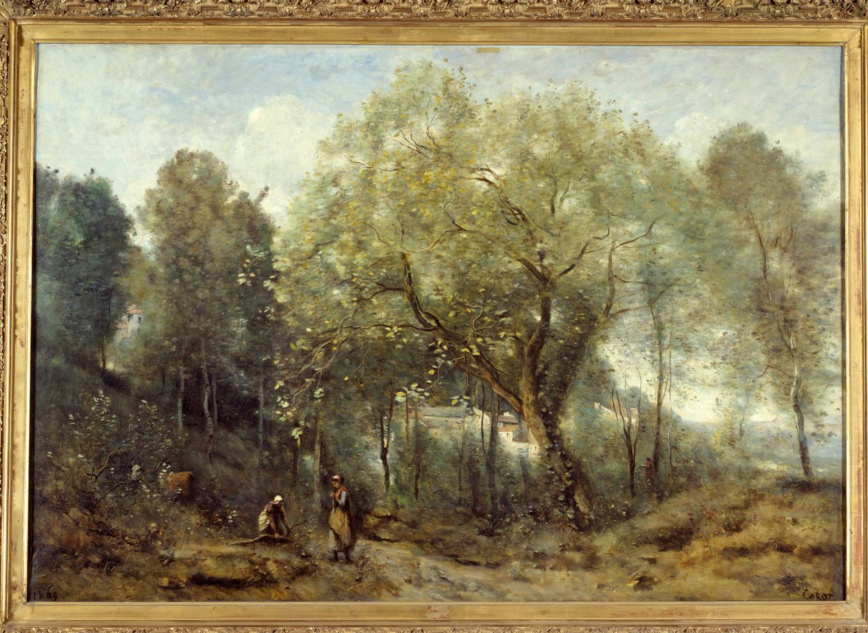 Le catalpa, suvenýr města Avray Obraz Camille Corot (1796-1875) 1869 Ne. 0,93x1,33 m Paříž, Musee d