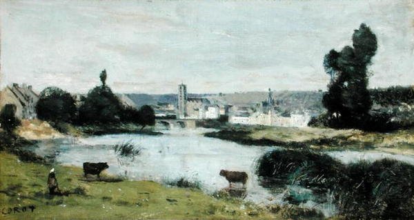 Les Chateaux (olej na plátně) od Jean Baptiste Camille Corot