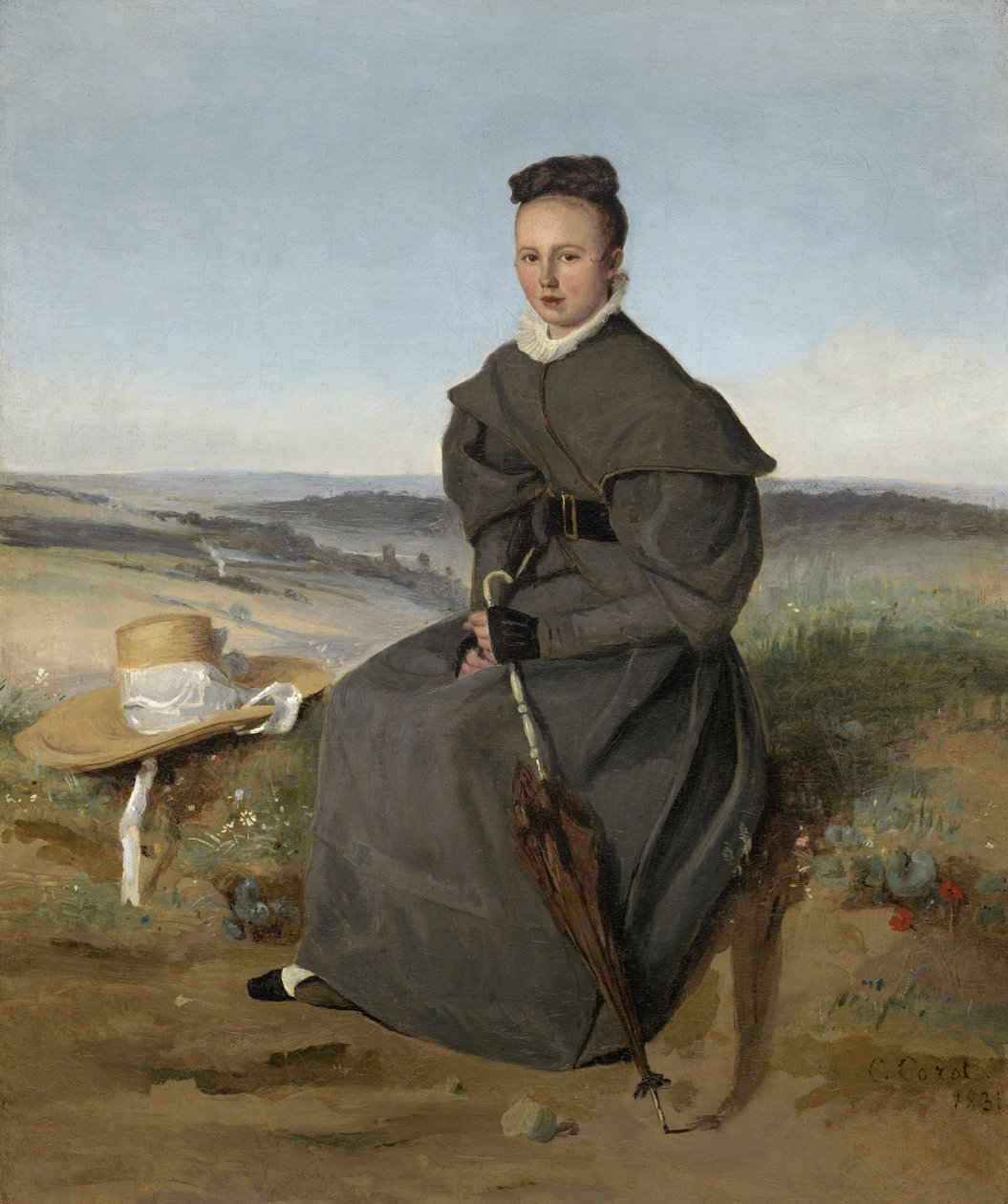Louise Harduin, 1831 od Jean Baptiste Camille Corot
