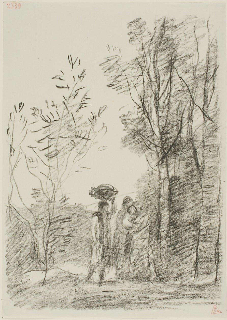 Setkání v lese od Jean Baptiste Camille Corot