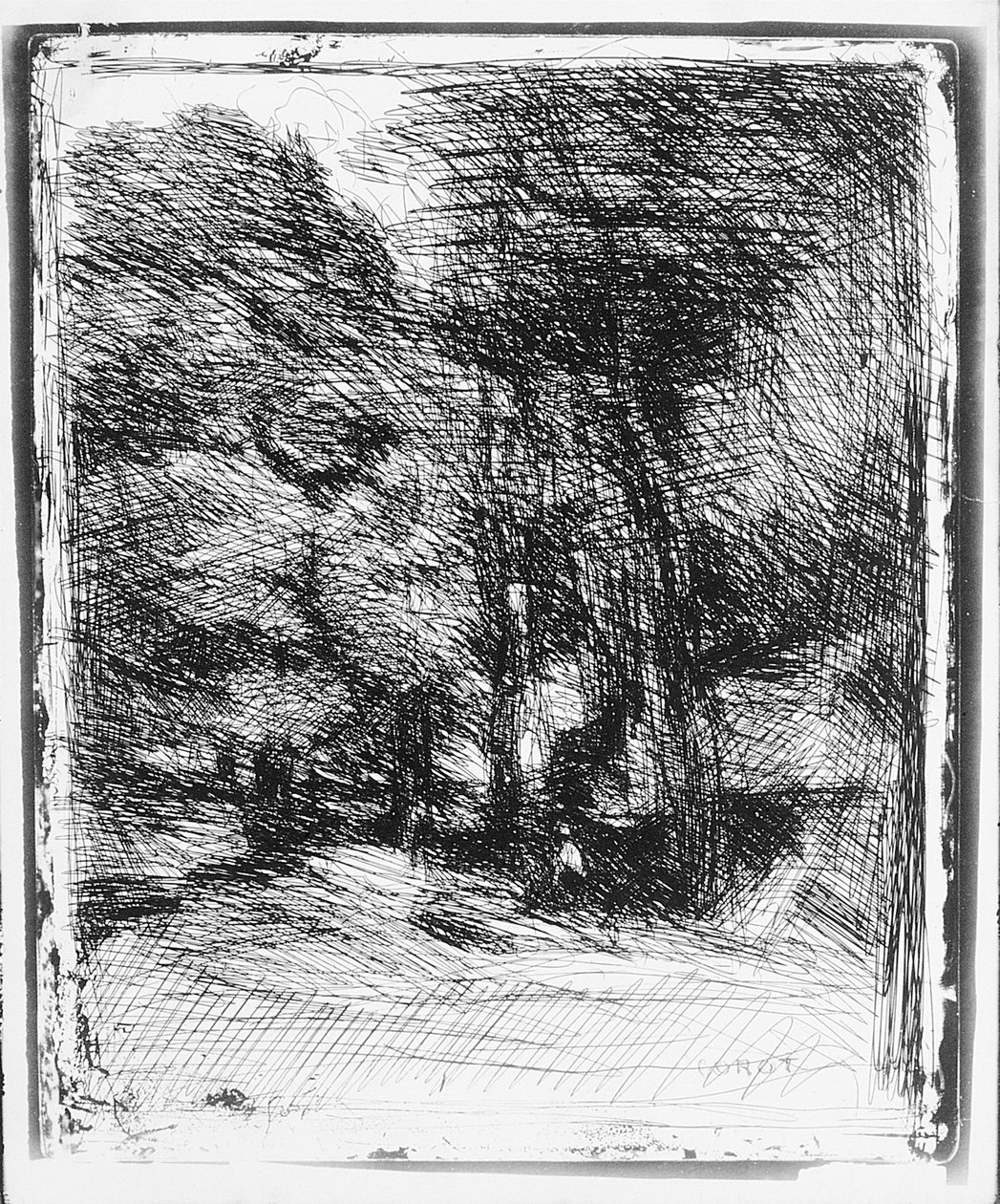 Vzpomínka na Bas Brhaut, 1858 od Jean Baptiste Camille Corot