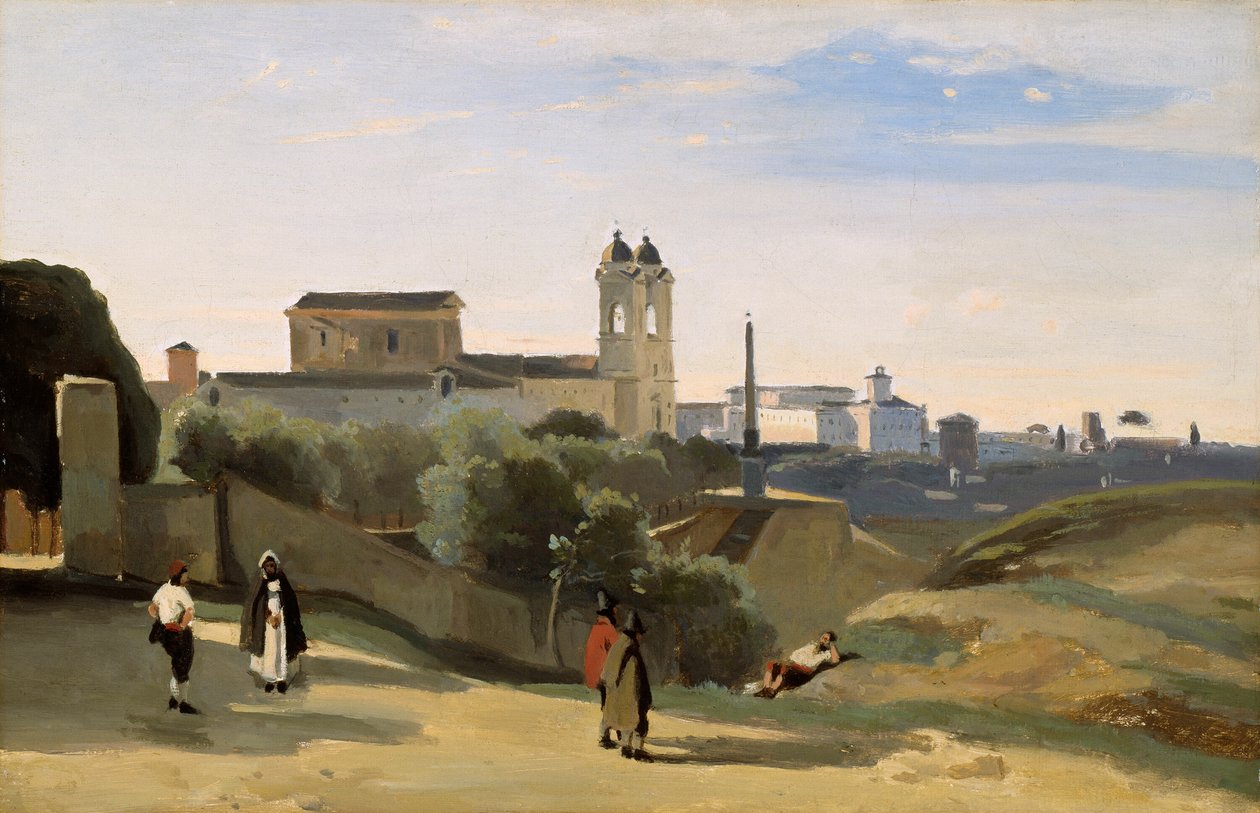 Monte Pincio, Řím od Jean Baptiste Camille Corot