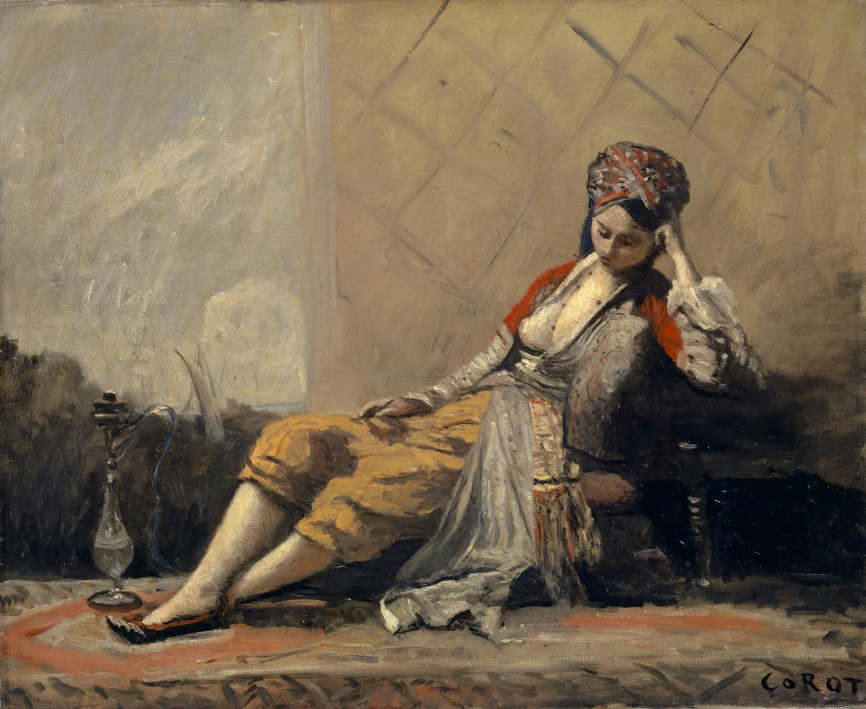 Odaliska, 1871-73 od Jean Baptiste Camille Corot