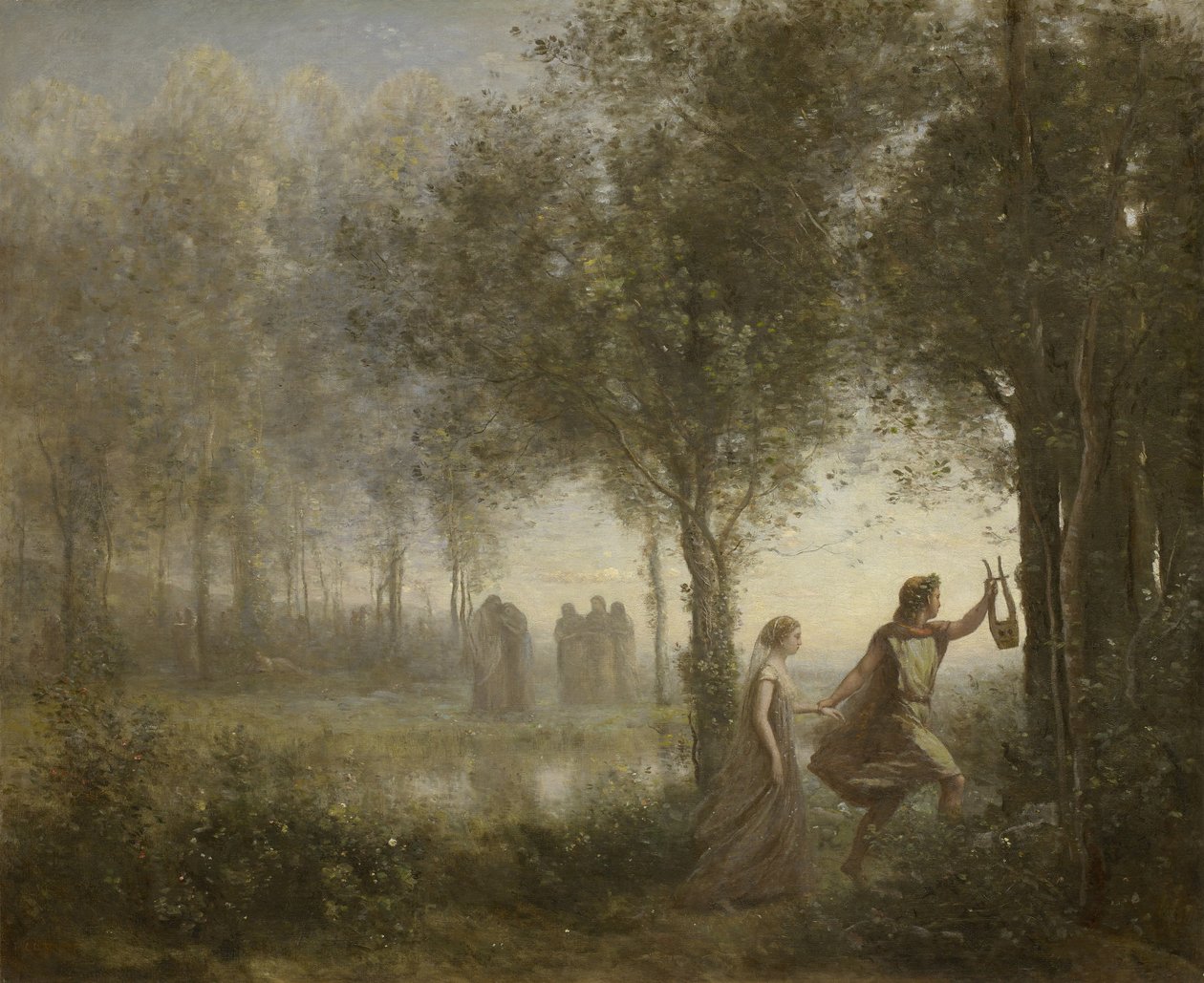 Orpheus vedoucí Eurydiku z podsvětí, 1861 od Jean Baptiste Camille Corot