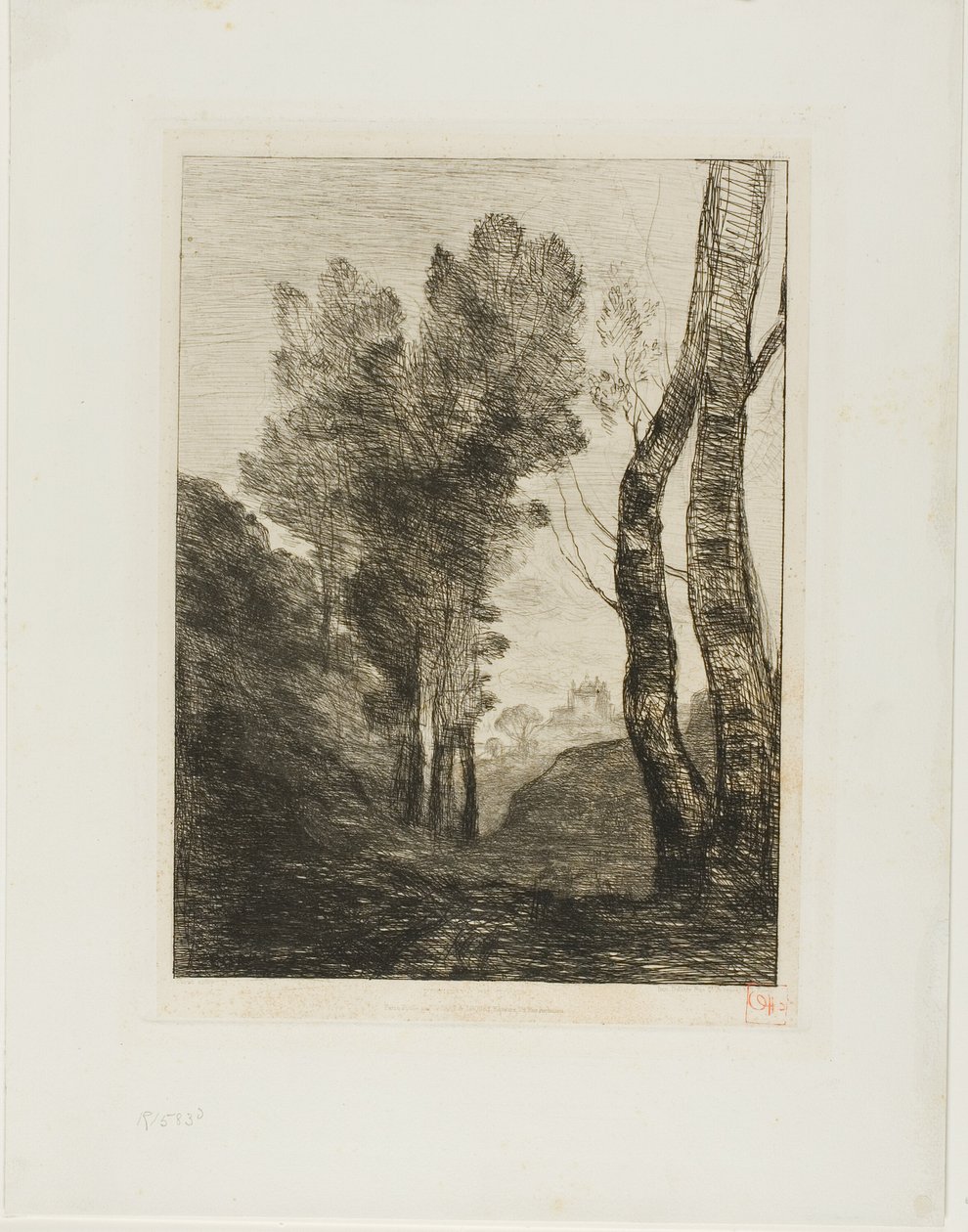 Předměstí Říma od Jean Baptiste Camille Corot