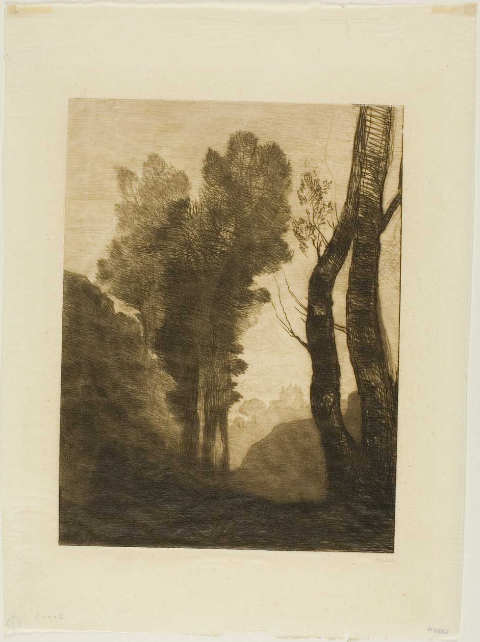 Předměstí Říma od Jean Baptiste Camille Corot