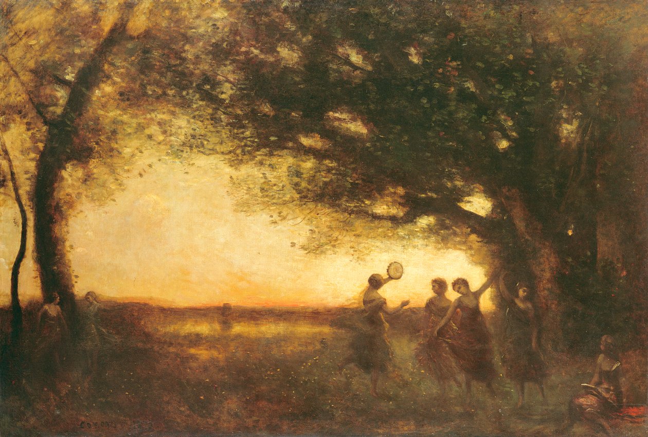 Večerní radovánky, 1875 od Jean Baptiste Camille Corot