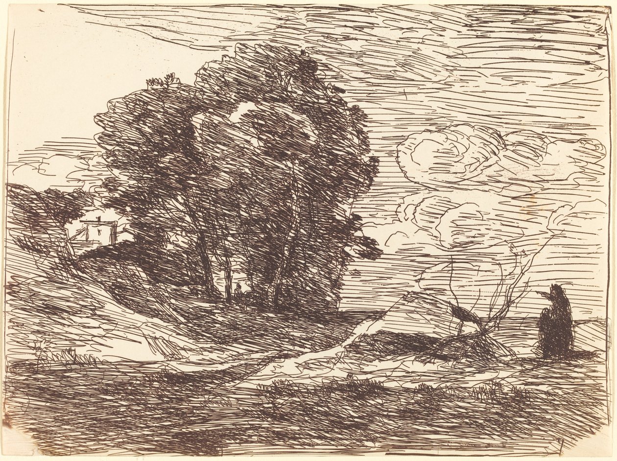 Básníkovo obydlí od Jean Baptiste Camille Corot
